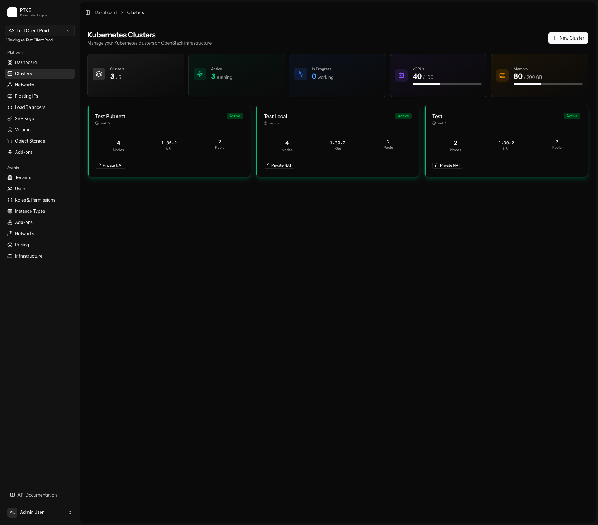 PTKE — Prime Telecom Kubernetes Engine